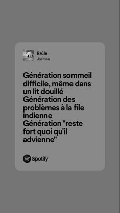 a text message that reads generation sommari difficile, meme dans