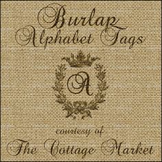 the vintage market logo on burlocked paper with an ornamental wreath and initial