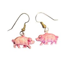 Pink Pig Earrings, Cleaning Out My Closet - Never Worn, Received As A Gift Pig Earrings, Brand Jewelry, Pierced Ears, No Brand, Jewelry Branding, Ear Piercings, Jewelry Earrings, Super Cute, Women Jewelry