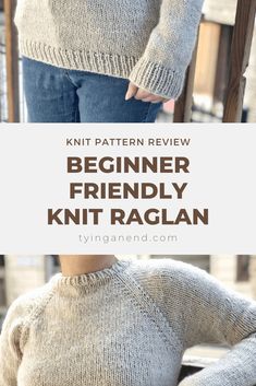 the knitting pattern for this sweater is very easy to make and looks great on someone's body