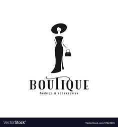 the logo for boutique fashion and accessories, which is designed to look like an elegant woman