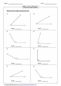 worksheet for measuring angles