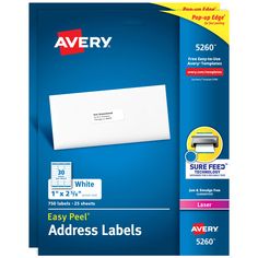 avery white address labels for printers