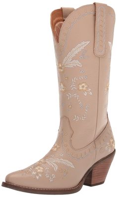 PRICES MAY VARY. Leather Shaft Pull-On Closure Mid-Calf Round Toe Boots Women, Bridal Cowboy Boots, Dresses To Wear With Cowboy Boots, Cute Cowgirl Boots, Bloom Fashion, Dingo Boots, Boots Knee High, Fabulous Shoes, Boots Knee