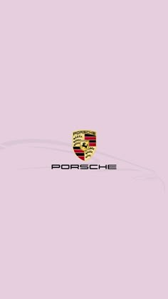 the porsche logo on a pink background