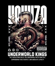 the poster for youngza's upcoming album, underworld kings with an image of a