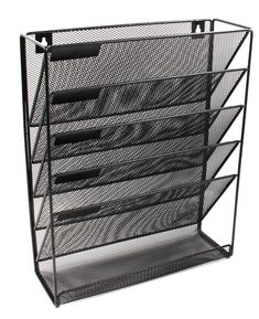 a large metal rack with many compartments on it