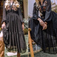 - Chic - Casual - Trendy -Boho Questions? Leave A Comment Below! Long Sleeve Mesh Dress, Dresses Boho, Black Floral Print, Chic Casual, Trendy Boho, Trendy Dresses, Mesh Dress, Boho Dress, Black Floral