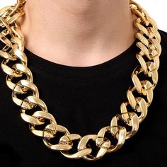 Dress Like Drake!!! Big Gold Chains, Chunky Gold Jewelry, 90s Accessories, Chunky Gold Necklaces, Dress Up Party, Rapper Jewelry, Hip Hop Necklace, Chunky Gold Chain, Up Party