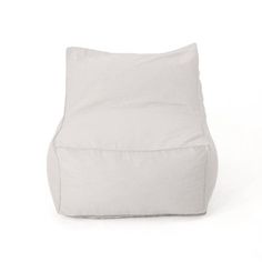 a white bean bag chair on a white background