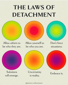 Laws Of Detachment, Law Of Detachment, Energy Healing Spirituality, Mental And Emotional Health, Spirituality Energy, Self Improvement Tips