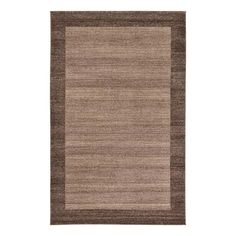 an area rug with brown and beige stripes on the bottom, in front of a white background