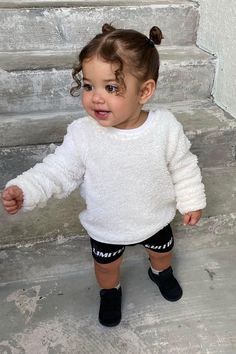 Baby Hairstyle, Baby Girl Hairstyles Curly, Mix Baby Girl, Cute Toddler Hairstyles, Cute Mixed Babies, Toddler Hairstyles Girl, Fashion Baby Girl Outfits, Pull Over Sweater