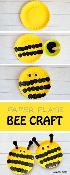 paper plate bee craft for kids to make