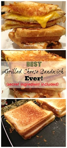 grilled cheese sandwich with text overlay