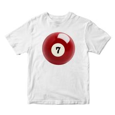 Lucky 7 Ball T-shirt - printwithSKY Prints For Shirts Graphic Tees, Cool T-shirt, Y2k Tshirt Designs, Graphic Tees Design Prints, T Shirt Designs Ideas, Prints Tshirt, Back To School Shopping List, Graphic Design Tshirt, Unique Tshirt Designs