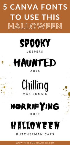 five halloween font styles to use this halloween