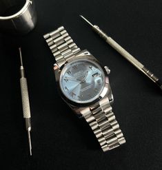 DATEJUST 36 FB ICE ARABIC - CUSTOM SEIKO NH35 AUTOMATIC WATCH - JC Watchmod Nh35 Mod, Seiko Datejust, Clothing Aesthetics, Seiko Mod, Classy Outfits Men, Nice Jewelry, Instagram Direct, Wrist Game