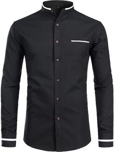 This Mandarin Collar Button Down Shirt offers the latest in men's fashion. With a slim fit and versatile red color, you can look stylish with ease. It features a pocket and a mandarin collar, making it a classic choice for any wardrobe. 55% Cotton, 45% Polyester Button closure Machine Wash Cold Inside Out /Hand wash suggest/Do not bleach Size Chest Waist XXS 29 - 31 27 - 29 XS 30 - 32 28 - 30 S 34 - 36 30 - 32 M 38 - 40 32 - 33 L 42 - 44 33 - 34 XL 46 - 48 36 - 38 2XL 48 - 50 40 - 42 3XL 50 - 52 Banded Collar Shirts, Mandarin Collar Shirt, Formal Shirt Dress, Red Long Sleeve Shirt, Shirt With Pocket, Grey Long Sleeve Shirt, Slim Fit Dress Shirts, Black Long Sleeve Shirt, White Long Sleeve Shirt