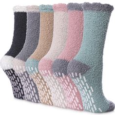 PRICES MAY VARY. SOFT SOCKS MATERIAL: The fuzzy socks for women are made of premium polyester and spandex, which provides the dual comfort of warmth and softness. Soft cloud-like fluffy material will keep your feet and toes warm on cold morning COZY SOCKS SIZE: These women design plush socks are US standard sizes for us women's 6-10. These elastic fuzzy socks will not compress your legs giving you the best, comfortable wear experience for everyday activities and even during sleep. NON-SLIP GRIPP Hospital Socks, Fleece Socks, My Christmas List, Non Slip Socks, Fashion Funny, Soft Sock, Sock Packs, Fuzzy Slippers, Fuzzy Socks