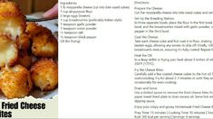 the recipe for fried cheese tater tots is shown