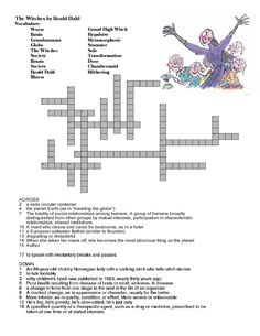 a crossword puzzle with words and pictures on it