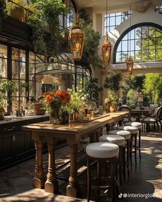 kitchen design inspiration Conservatory Kitchen, Spanish Villa, Mediterranean Kitchen, Fantasy House, Dream House Rooms, Dream House Interior, Pretty House, Dream House Decor, Classic House