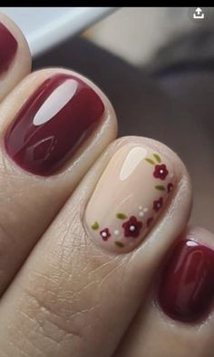 Find the perfect nail art inspiration to make your manicure truly stand out.#nails #nailsdesign #nailsart Dark Red Nail Designs, Simple Nail Art Designs, Red Nail, Street Nails, Short Acrylic Nails Designs, French Tips, Nails 2024, Dipped Nails