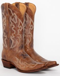 Shyanne Women's Sylvie Dublin Vintage Western Boots - Snip Toe, Tan Western Boots Outfit, Womens Cowgirl Boots, Wedding Boots, Western Look, Vintage Western, Leather Pulls, Distressed Leather, Boots Outfit, Cowgirl Boots