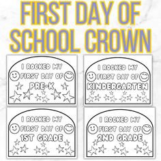 the first day of school crown coloring pages