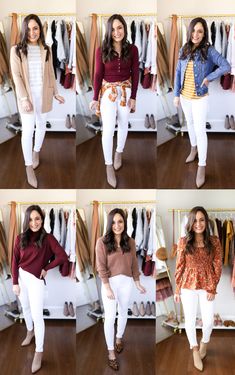 6 White Jeans Fall Outfits | Petite Style - Pumps & Push Ups Winter White Jeans Outfit, White Jeans Winter Outfit, White Jeans In Fall, White Jeans In The Fall, Fall Outfits Petite, Outfits With White Jeans, White Bodysuit Outfit, White Jeans Outfit Fall, Petite Fall Outfits