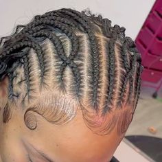 Patterned Cornrows, Tribals With Knotless Braids Cornrows, Tribals With Knotless Braids, Natural Hair Styles Braids, Black Hairstyles Natural, Half Cornrows, Hair Braid Designs, Black Kids Braids Hairstyles