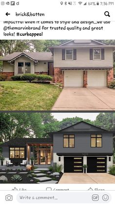 the before and after photos of a house