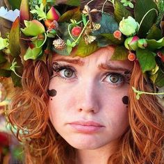 Woodland Fairy Makeup, Mother Nature Costume Halloween, Mother Nature Costume, Fire Hair, Faeries Gardens, Fairy Makeup, Woodland Fairy, Fairy Costume, Canon Ef