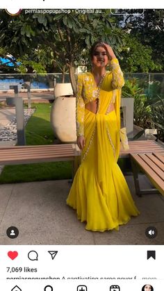 Haldi Dress Ideas, Draped Sarees, Brothers Wedding, Haldi Dress, Haldi Outfits, Wedding Outfits For Women, Lehenga Design, Haldi Outfit, Ethnic Suit