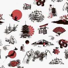 Japanese New Year, Japanese Artwork, Japanese Illustration, Japanese Tattoo Designs, Japanese Tattoo Art