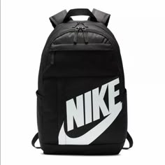 New 100% Authentic Nike Sportswear Elemental 2.0 Backpack Bag. Items Are New And Never Used Nike Items. -100% Polyester Adjustable Straps Side Pockets Zipper Compartments For Storage 19 X 12 X 16 Inches 1282 Cu In Size: Misc Color: Black / White Backpack Designs, Mochila Nike, Ethereal Elegance, Nike Backpack, Nike Design, Nike Bags, Backpack Reviews, Small Item Storage, Nike Models