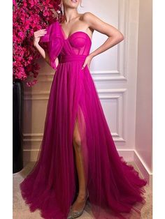 Tulle Prom Dress Long, Pleated Tulle, Elegant Prom, Elegant Prom Dresses, Evening Gown Dresses, A Line Prom Dresses, Tulle Prom Dress, Glam Dresses, Party Dress Long