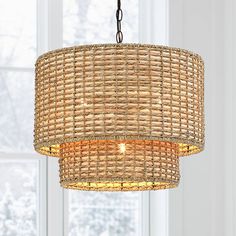 True Fine Jolene 4-Light Black Coastal LED Dry rated Chandelier in the Chandeliers department at Lowes.com Rattan Chandelier Dining Room, Basket Lights, Woven Chandelier, Florida Home Decorating, Drum Silhouette, Black Coastal, Lights Over Island, Rattan Chandelier, Cage Chandelier