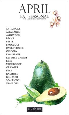 an advertisement with avocados and leaves on it for the healthy life magazine cover