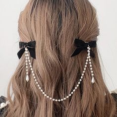 48738327363881 Designer Hair Accessories, Diy Hair Accessories Ribbon, Ribbon Hairstyle, Hair Accessories Clips, Girly Accessories, Headband Hair, Diy Hair Bows, Fashion Hair Accessories, Diy Hair Accessories