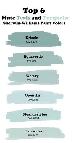 the top 6 paint colors for sheryl - williams's paint colors, including blue and