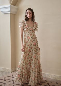 Lush Maxi - Castle Rose Rose A, Empire Waistline, Top Skirt Set, High Hips, Antique Inspiration, Gala Dresses, Lush, Skirt Set, Castle