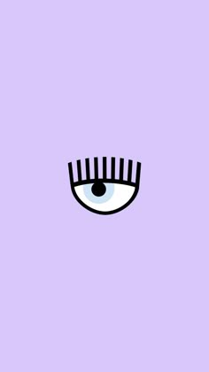 a purple background with an eye and comb in the middle