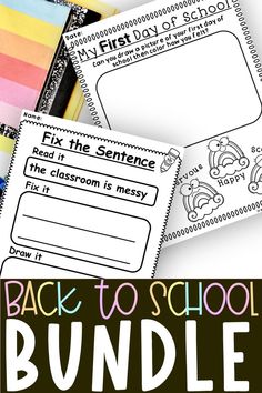 back to school printables for students with the text back to school on them