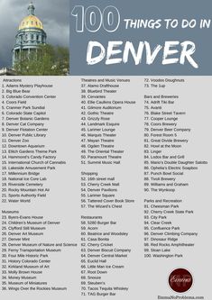 the top ten things to do in denver