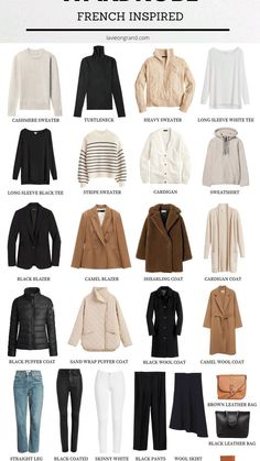 Winter Dresses For Women, Winter In Australia, Black Puffer Coat, White Long Sleeve Tee, Heavy Sweaters, Winter Capsule Wardrobe, Midi Skirts, Winter Tops