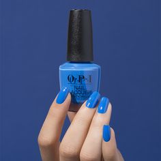 Blue Color Nails, Ongles Baby Blue, Winter Nail Color, Blue Gold Nails, Interview Nails, Blue Nail Color, Opi Nail Colors, Baby Blue Nails, Sally Hansen Nails