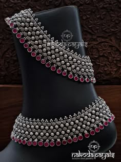 Panjeba Designs Silver, Silver Payal Design Bridal, Silver Anklet Design For Bridal, Antique Silver Anklet, Silver Bracelet Designs