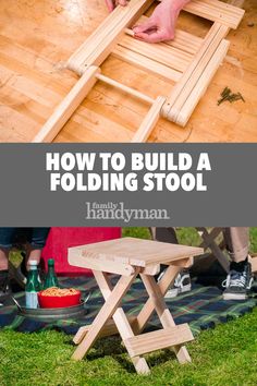 how to build a folding stool for the family handyman